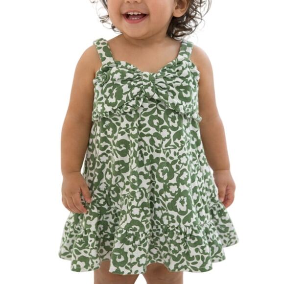 Janie and Jack Other - Janie and Jack Baby Girl Floral Ruffle Sundress 18-24M Green Cottagecore